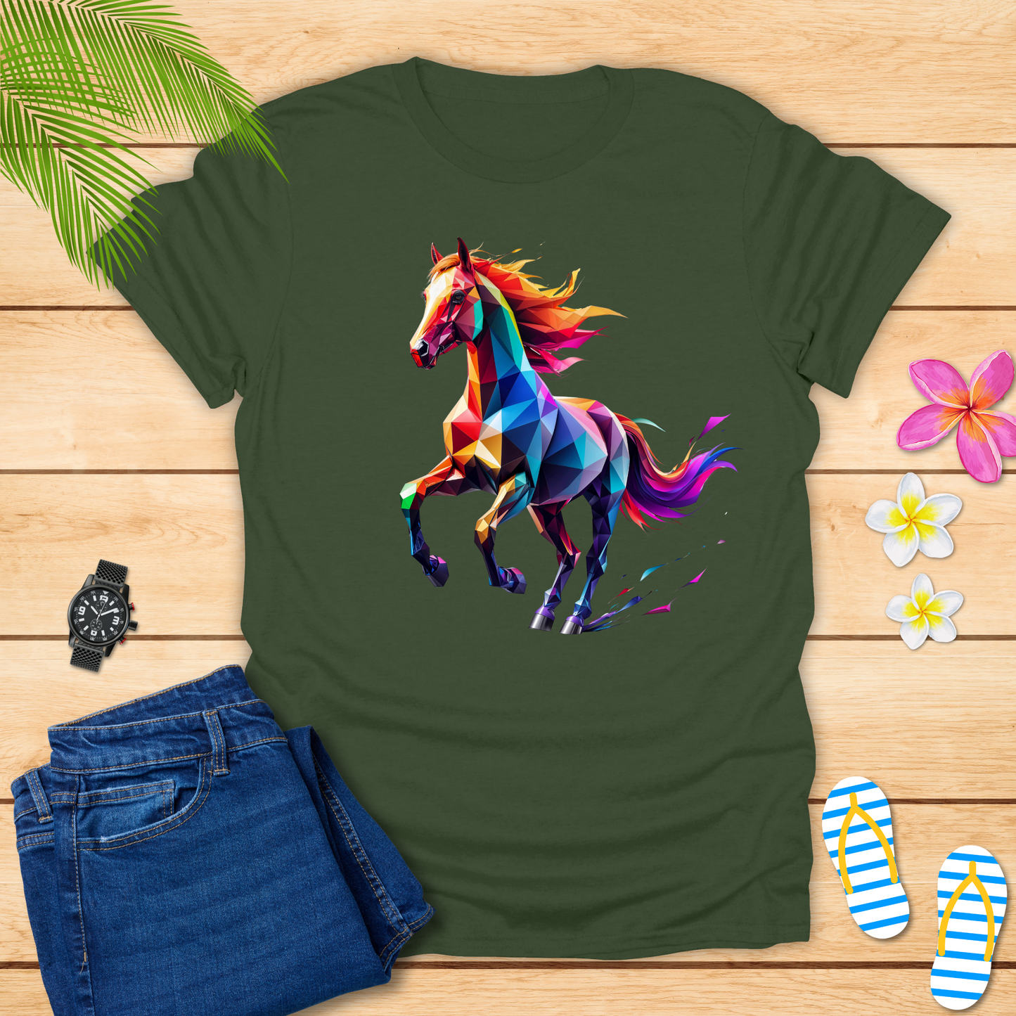 Colorful 3-D Horse T-Shirt