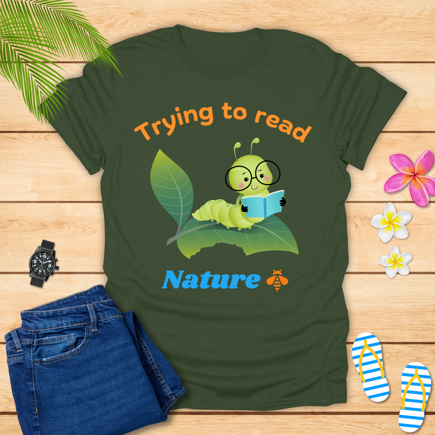Trying To Read Nature T-Shirt