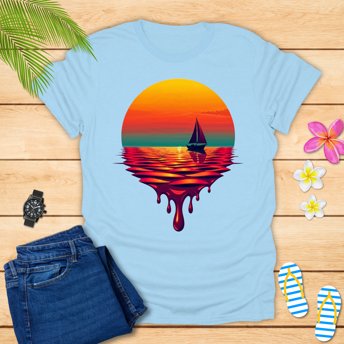 Ocean Embraces Sunset T-Shirt