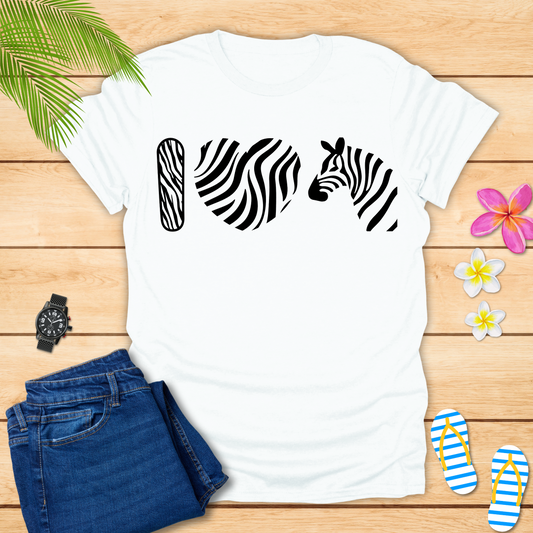 I Love Zebra T-Shirt