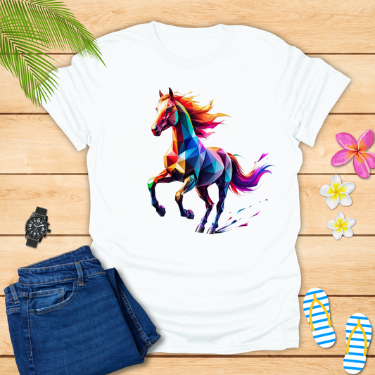 Colorful 3-D Horse T-Shirt