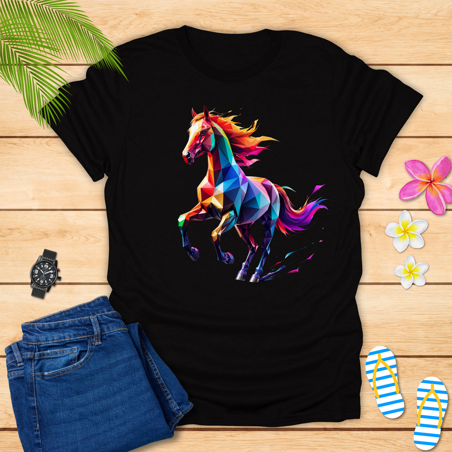 Colorful 3-D Horse T-Shirt