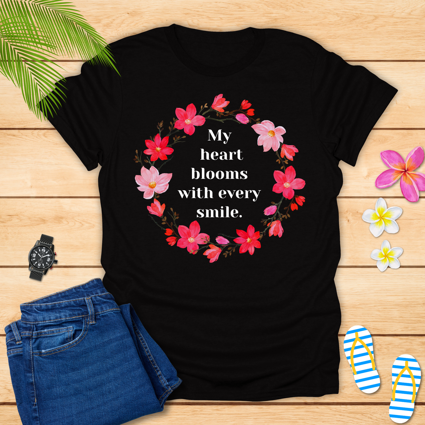 My Heart Blooms With Every Smile T-Shirt