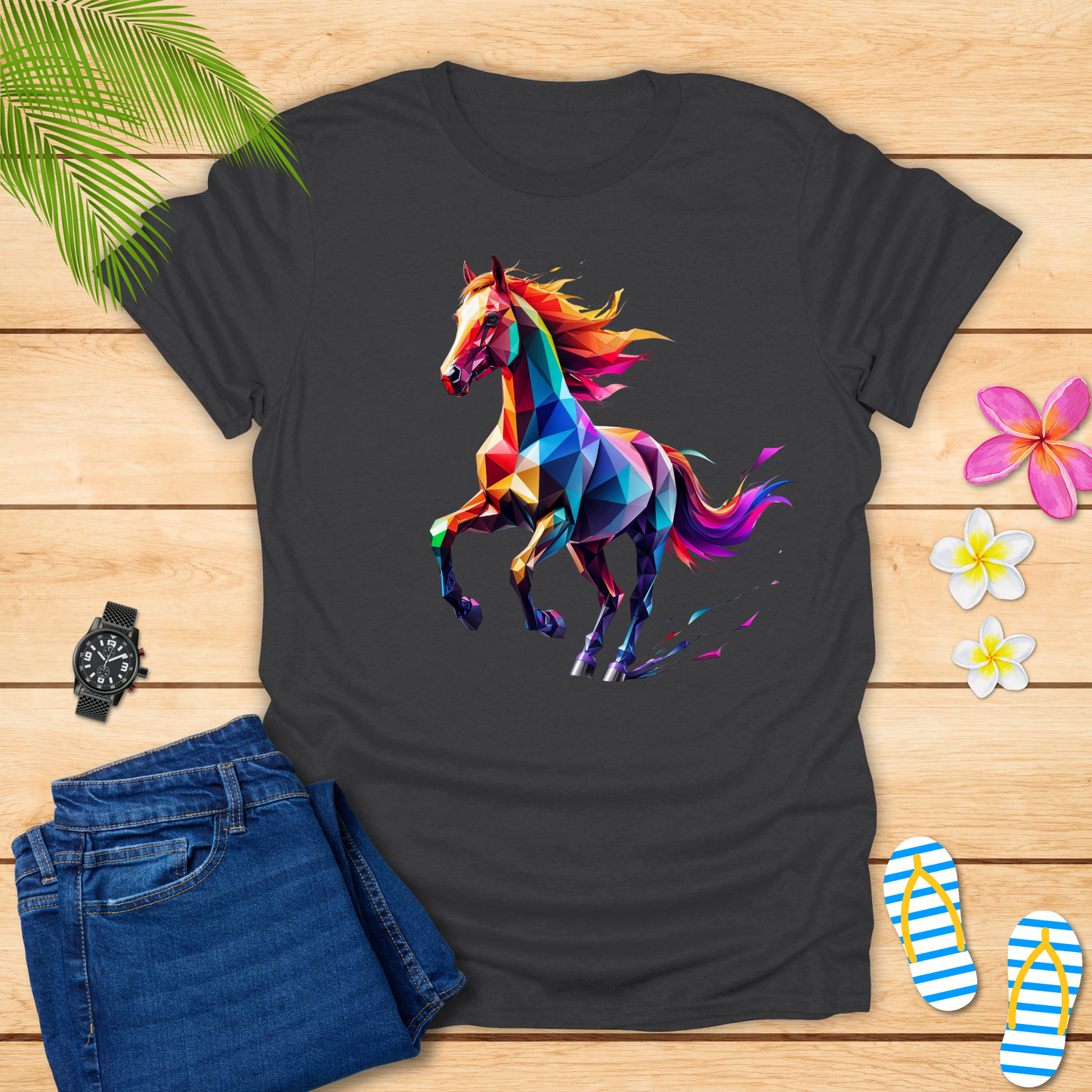Colorful 3-D Horse T-Shirt