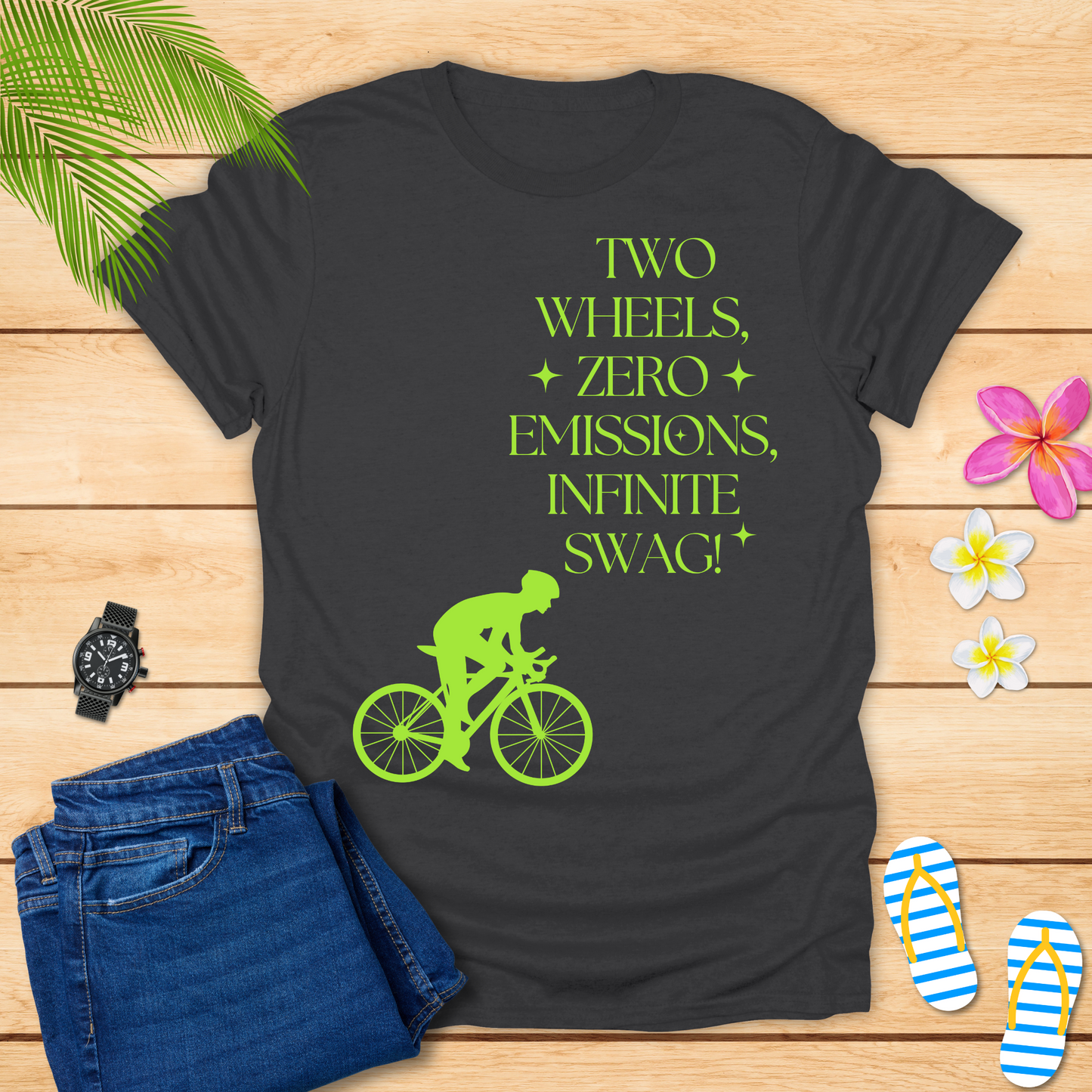 Two Wheels Zero Emission T-Shirt