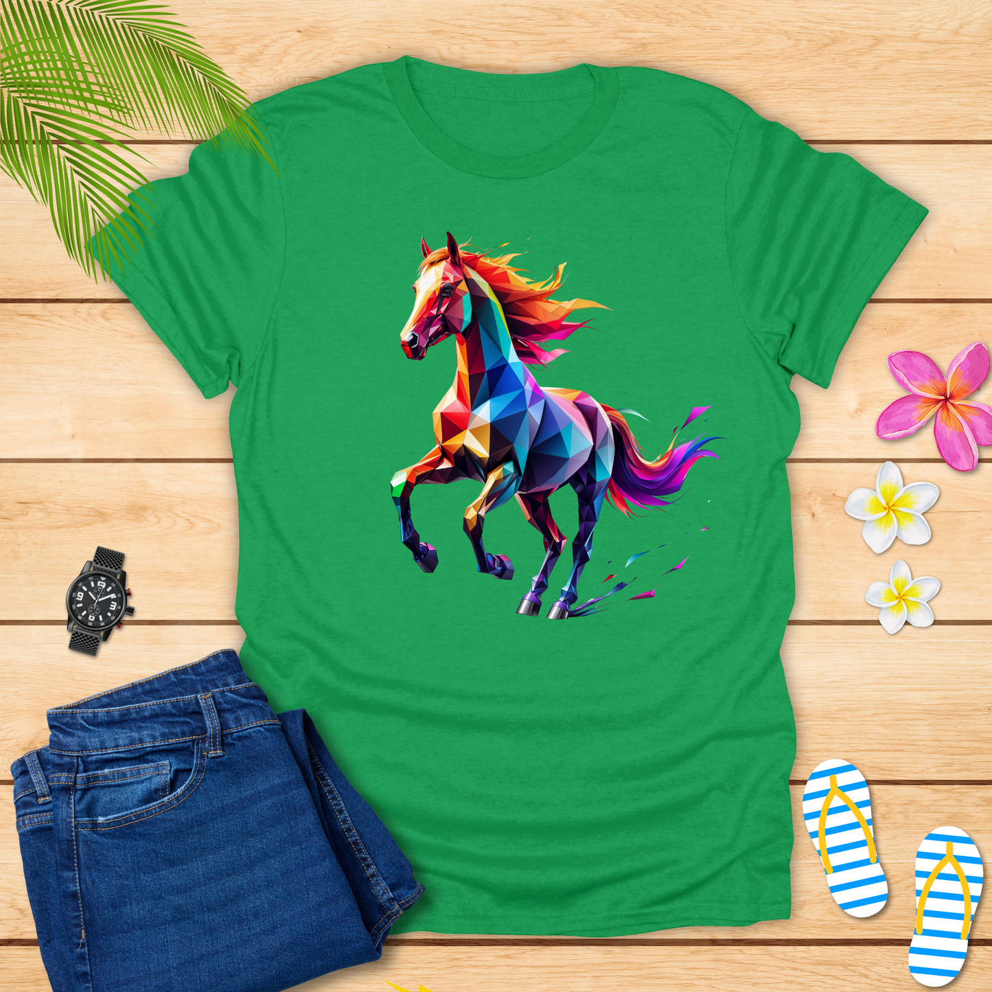 Colorful 3-D Horse T-Shirt