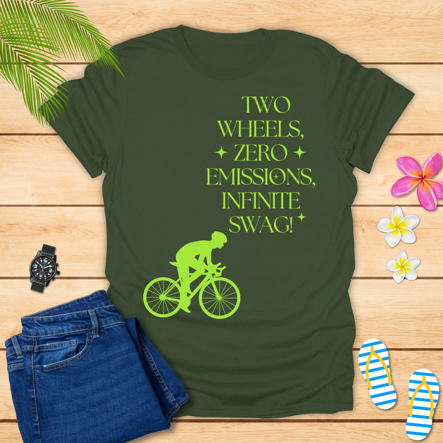 Two Wheels Zero Emission T-Shirt