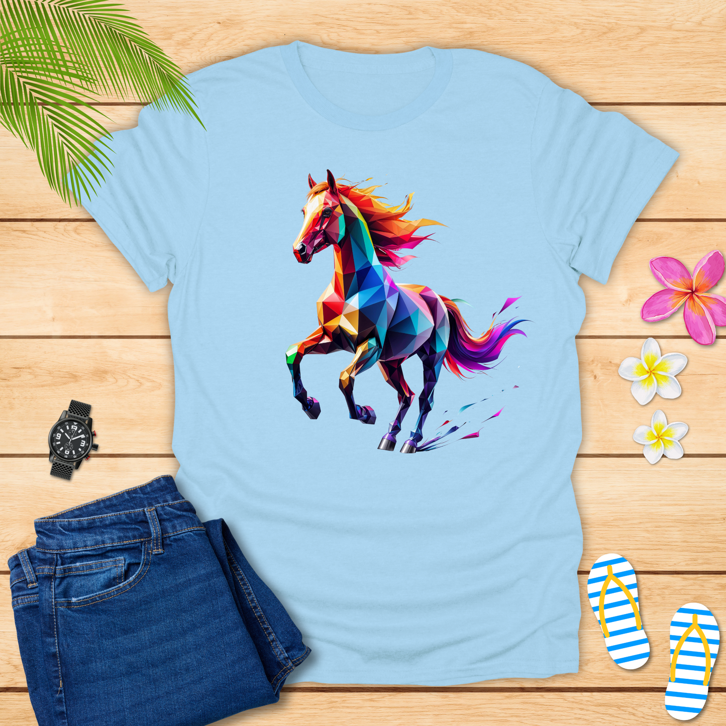 Colorful 3-D Horse T-Shirt