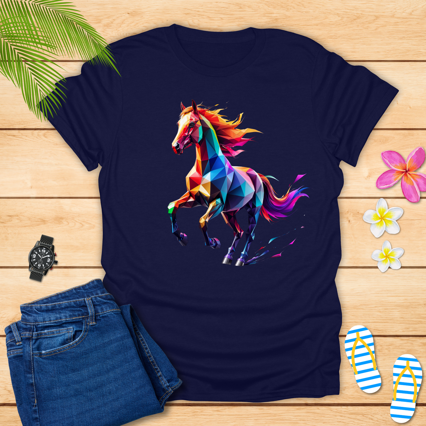 Colorful 3-D Horse T-Shirt