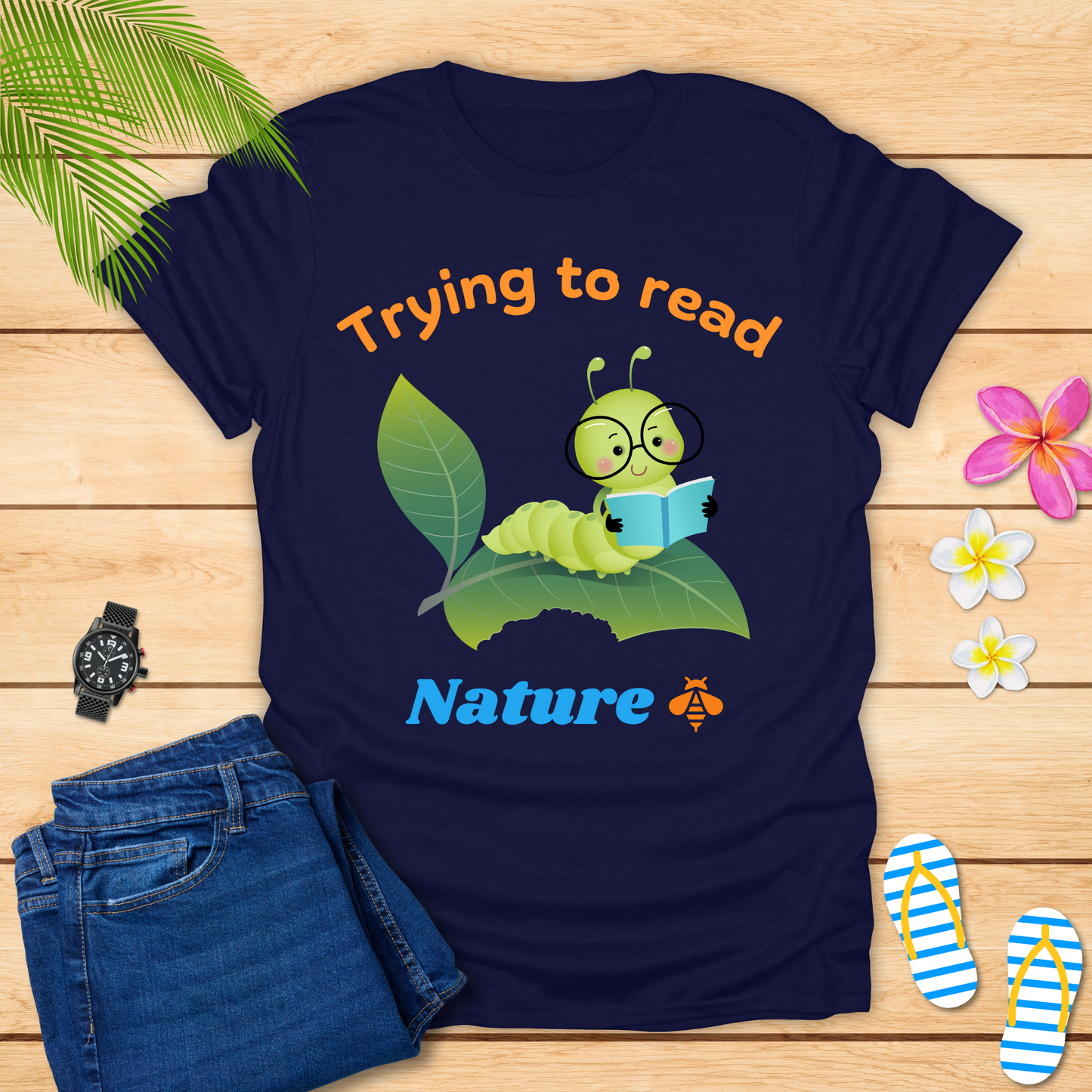 Trying To Read Nature T-Shirt