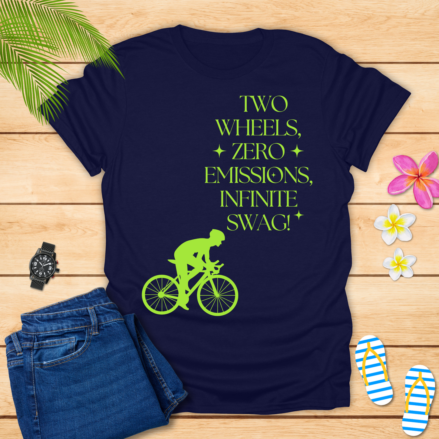 Two Wheels Zero Emission T-Shirt